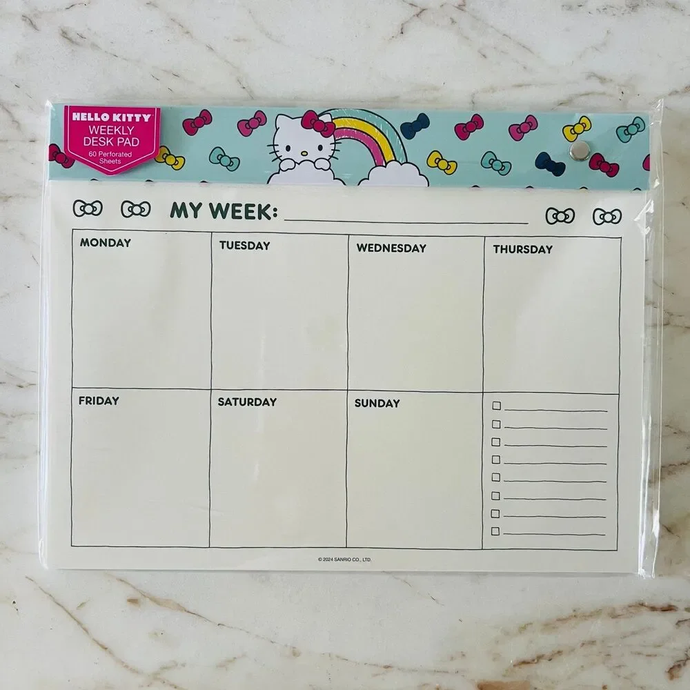 HELLO KITTY Weekly Planner Desk Pad